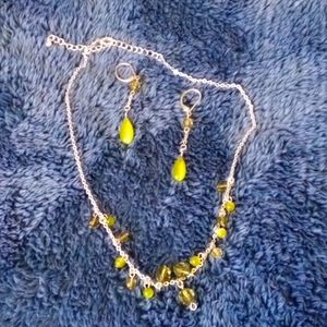 Matching necklace and earrings